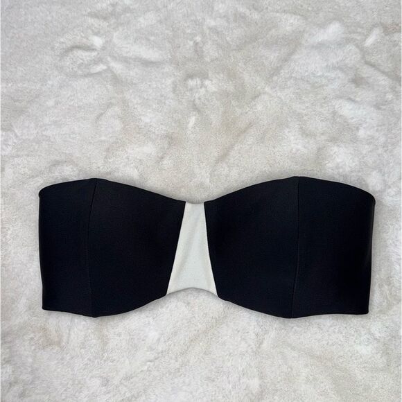 Mikoh Bandeau Strapless Bikini Top Black Size XS - Picture 1 of 6